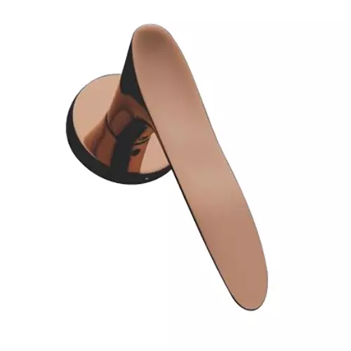 Harrison Right Hand Side Door Handle White Metal 250 mm Plate Size RG PVD Finish, 10310