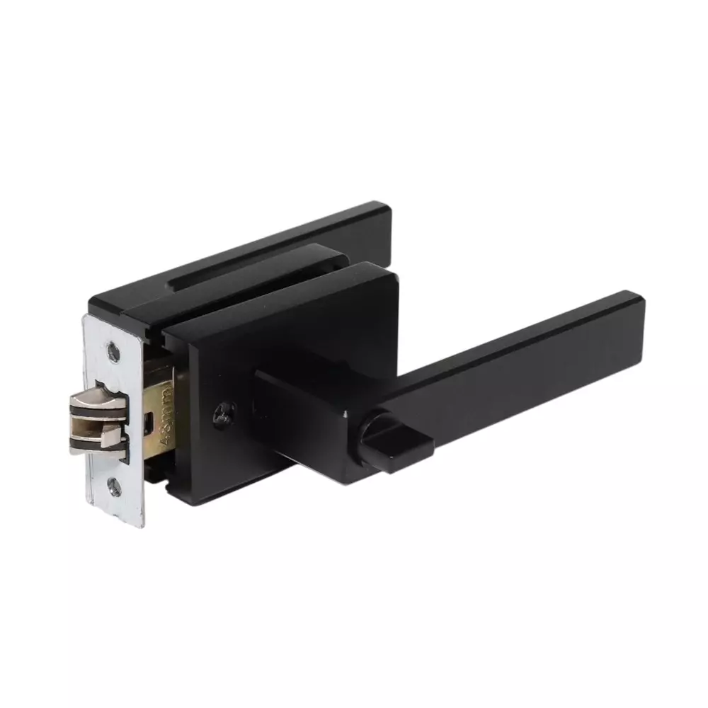 Ebco Mortise Handle Lock Black Finish Metal Body for Sliding Partition System (Keyless), MHL-SPS-BL (Set of 2)