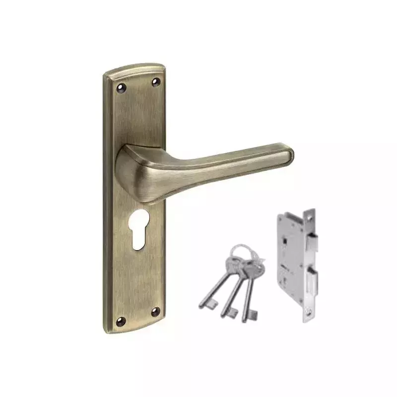 OZONE Aries Series FALCON 45x85 mm Mortise Handle with Key High-Quality Zinc Alloy Antique Brass Finish, OZH-ARI-FAL KY ANTIQUE BRASS