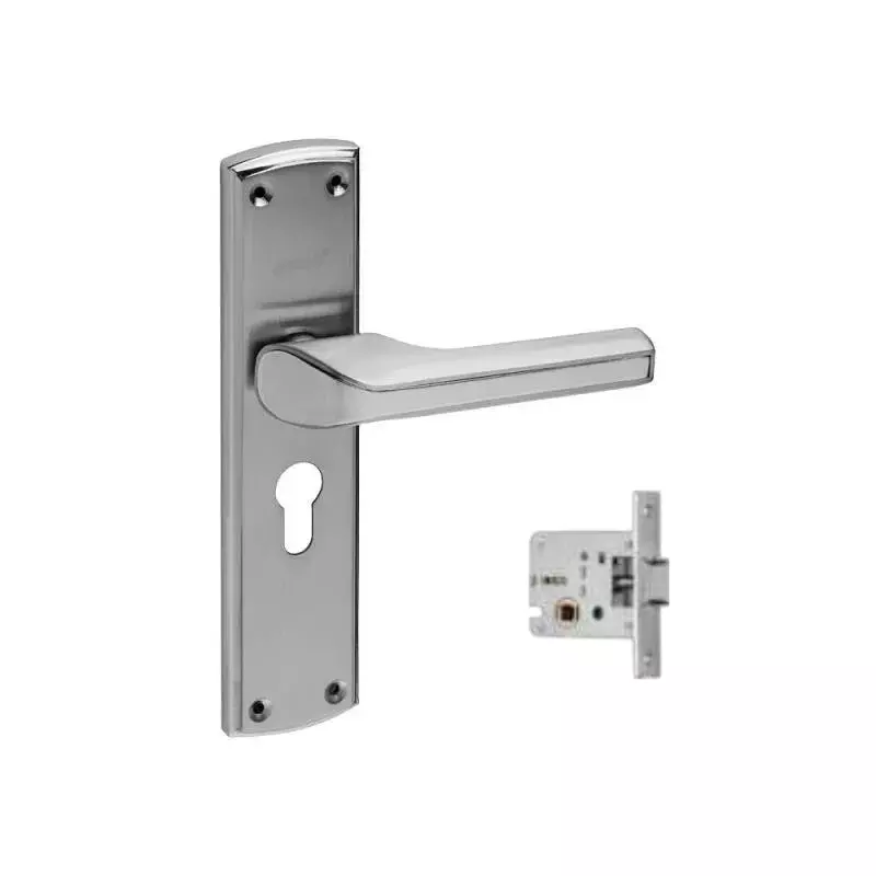 OZONE Aries Series Voyager Mortise Handle for Bathroom Zinc Alloy 45x85mm Lock Body Chrome Plated / Satin Nickel, OZH-ARI-VOY BT CP/SN