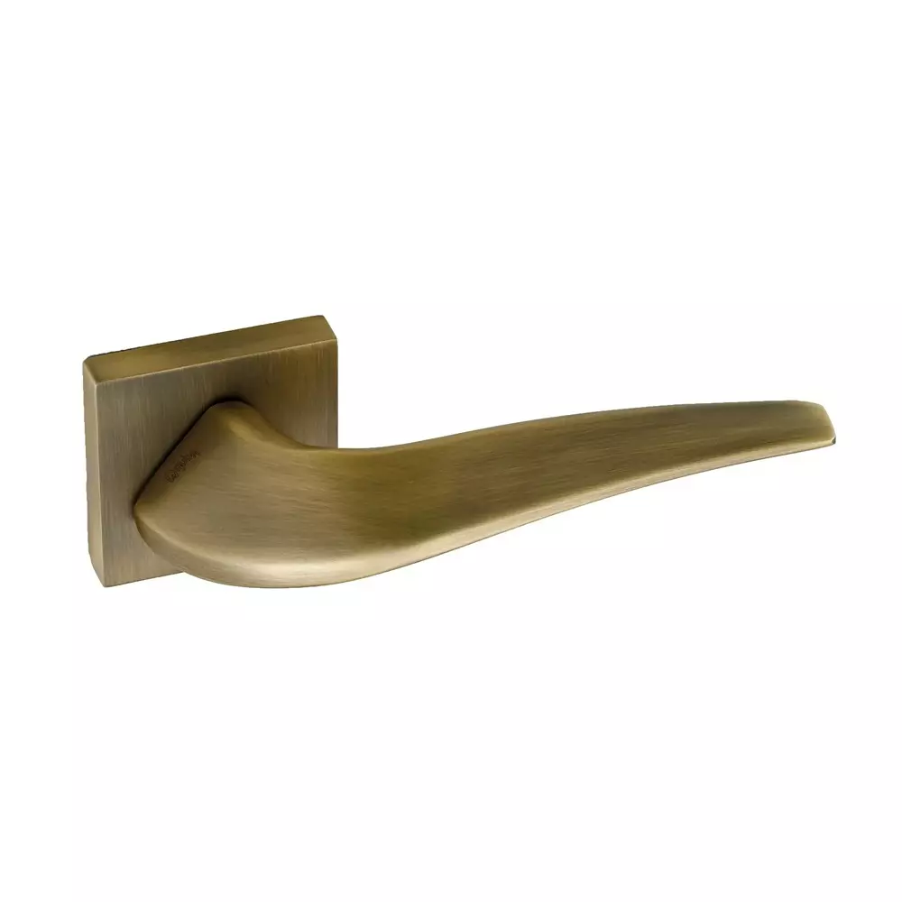 Quba Iconic Door Handle Brass ABM Finish, QP 3013