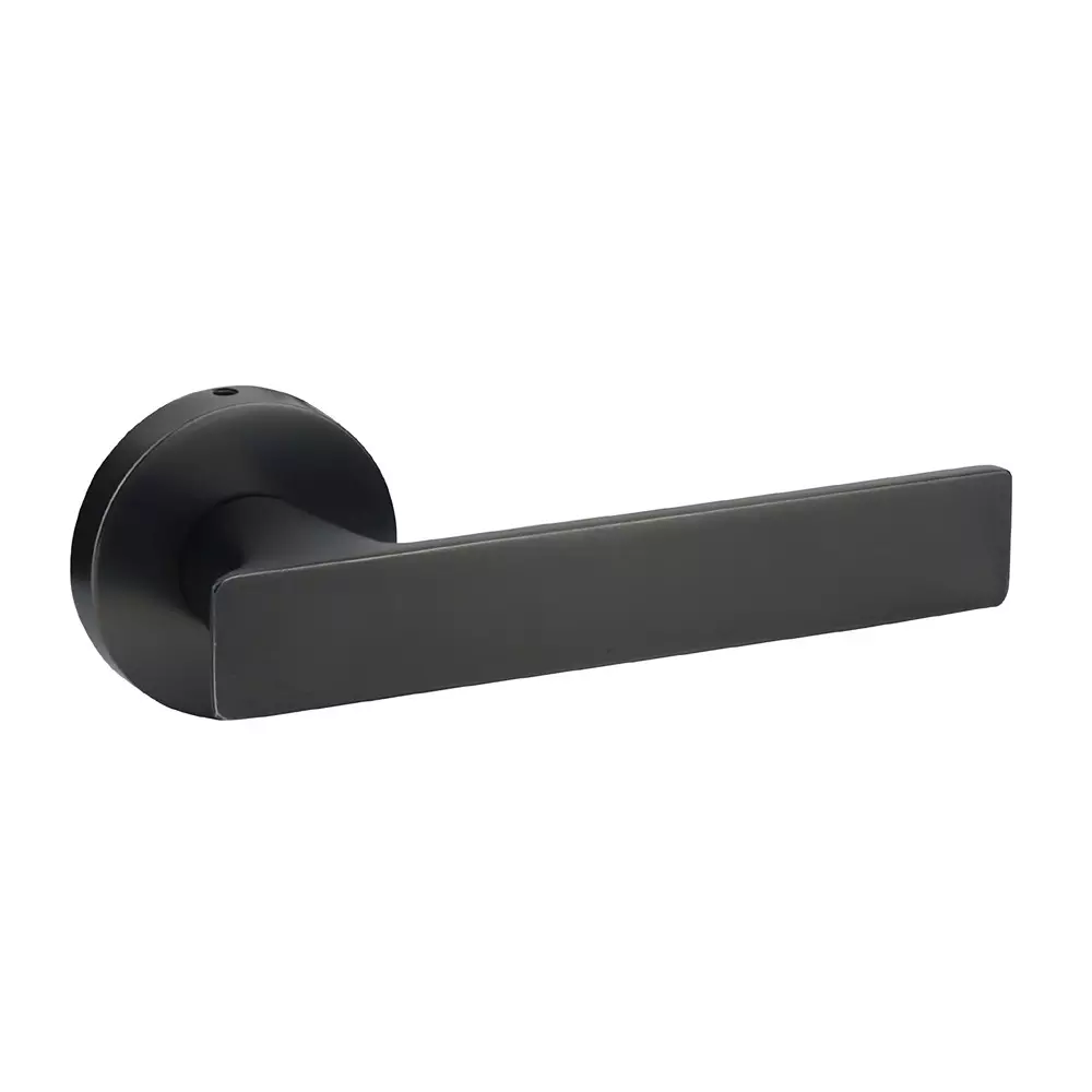 Quba Platini Door Handle Zinc Alloy BM Finish, Q 5003