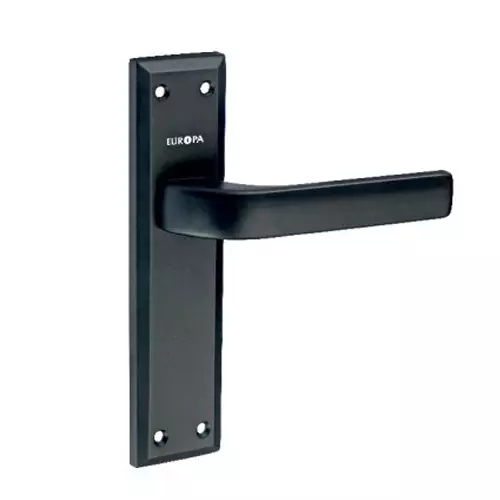 Europa Mortise Plate Handle Zinc 7 inch (178 mm) Matte Black Finish, GMHZS627