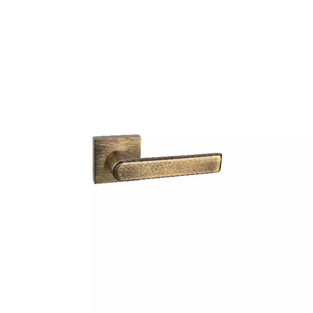 Europa Mortise Handle Rose Zinc 9 inch (228 mm) Antique Brass Finish, M516961R677AB