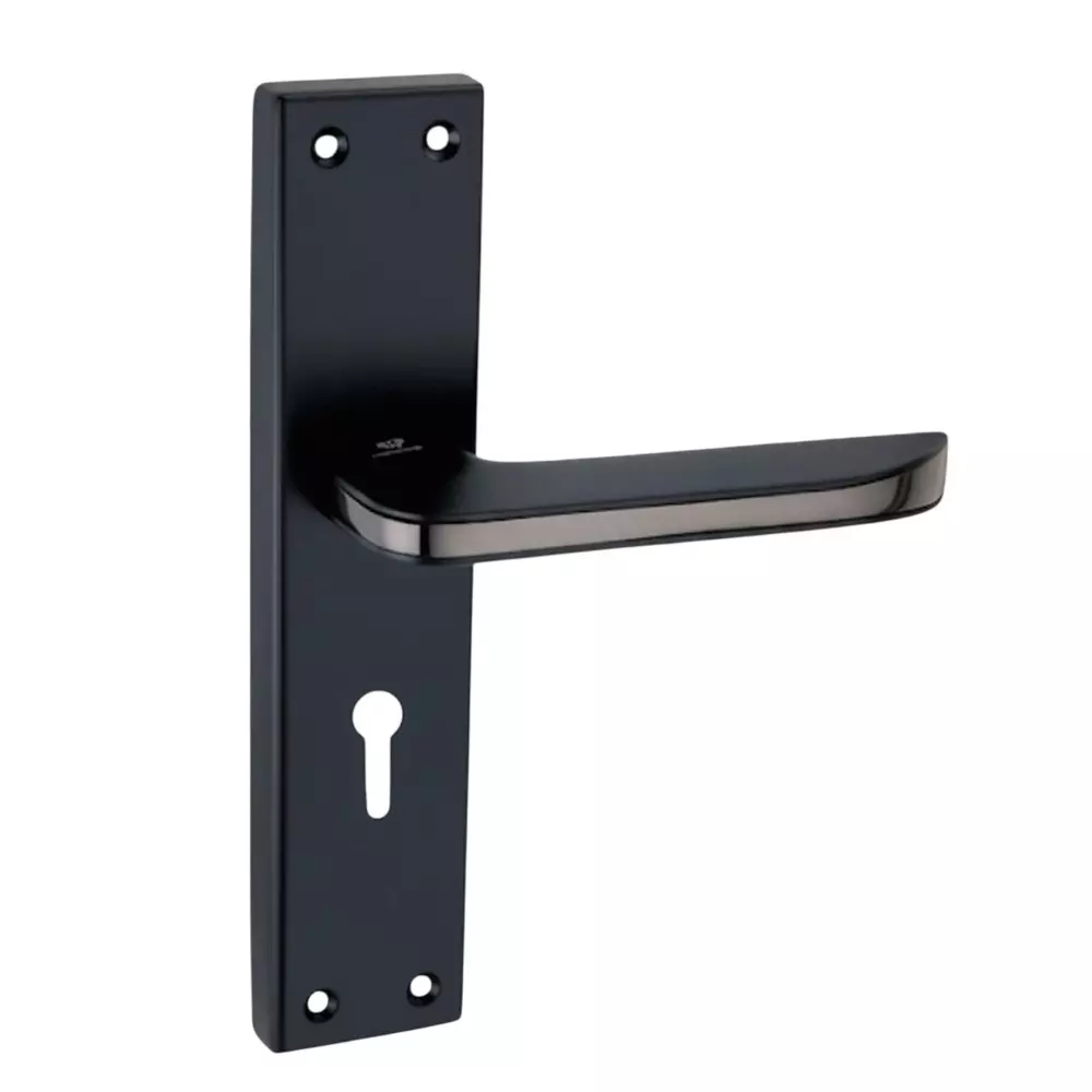 Harrison MAY BACH Right Hand Side Door Handle White Metal 200 mm Plate Size Black Finish, 95700