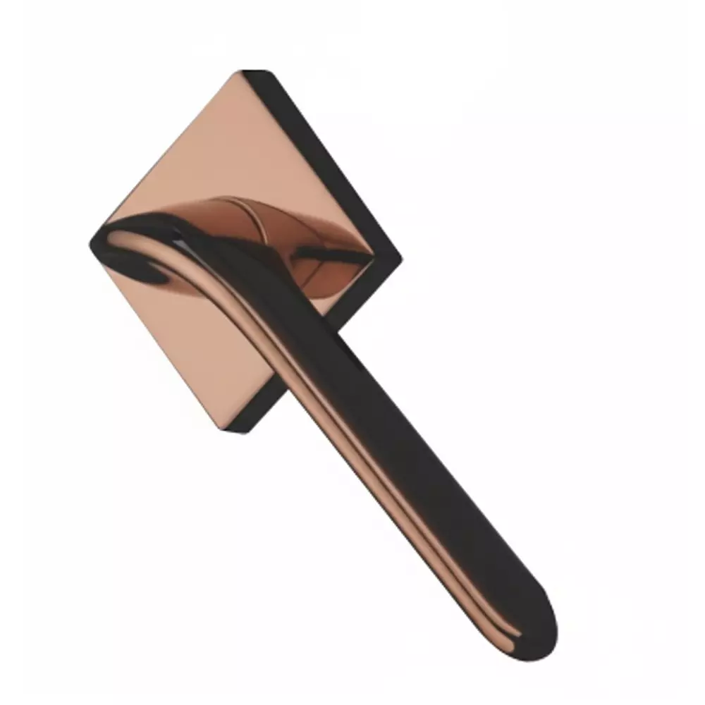 Harrison Right Hand Side Door Handle White Metal 250 mm Plate Size RG PVD Finish, 10210