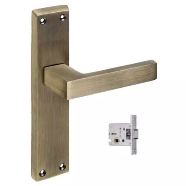 OZONE Aries Series HORIZON 45x85 mm Mortise Handle for Bathroom High-Quality Zinc Alloy Antique Brass Finish, OZH-ARI-HOR BT ANTIQUE BRASS