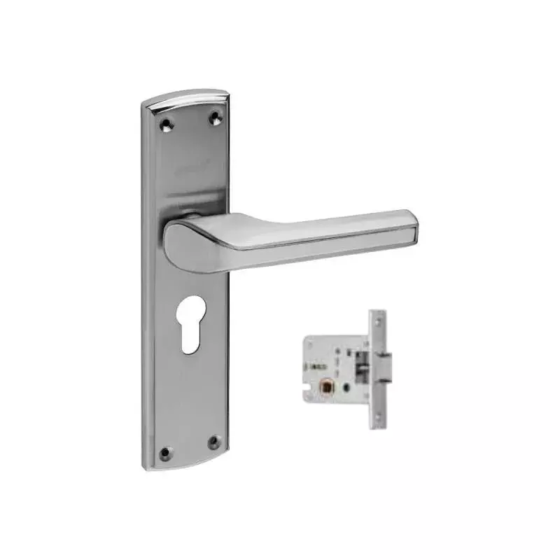 OZONE Aries Series Voyager Mortise Handle for Bathroom Zinc Alloy 45x85mm Lock Body Chrome Plated / Satin Nickel, OZH-ARI-VOY BT RS CP/SN