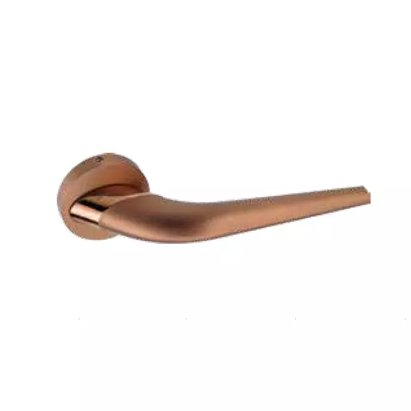 Quba Door Handle Zinc Alloy RG/JBM Finish, Q 5010