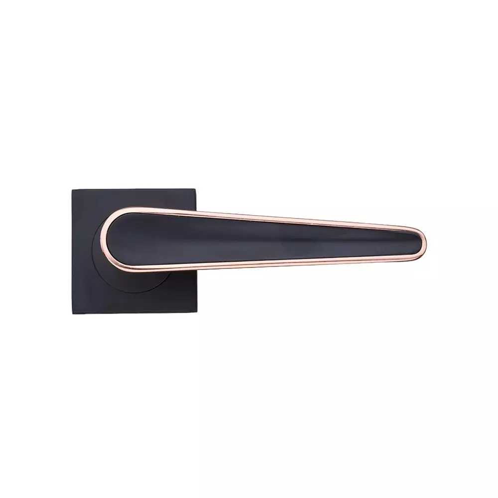 GODREJ NEH 19 Rose Handle 28 to 40 mm Door Thickness Stainless Steel Matte Black Rose Finish, 3195