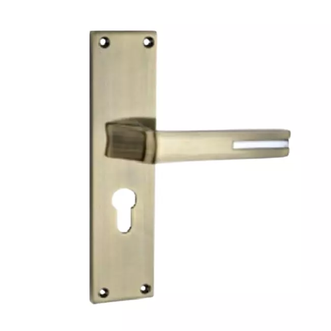Tasa Mortise Handle White Metal Stainless Steel Finish, Q-32