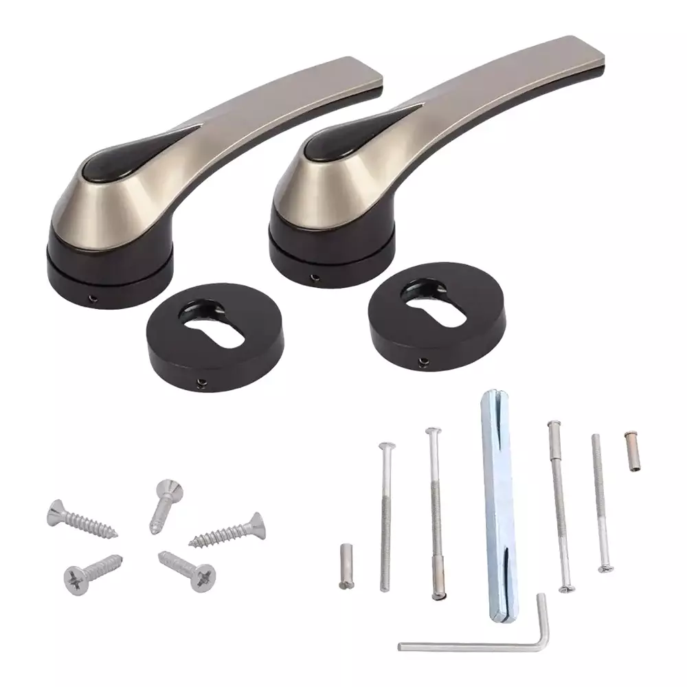 Magmus Mortise Handle Set Brass Satin / Black Finish (SJ - 495), 300501495.2071