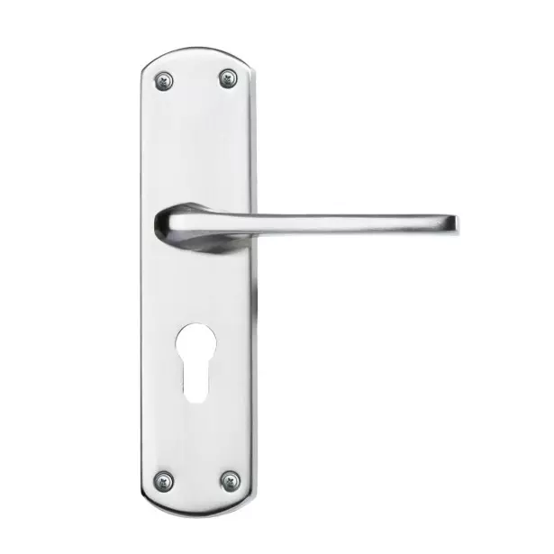 Godrej Door Handle Set 1CK EM 02 Satin Steel 200 mm, 7694
