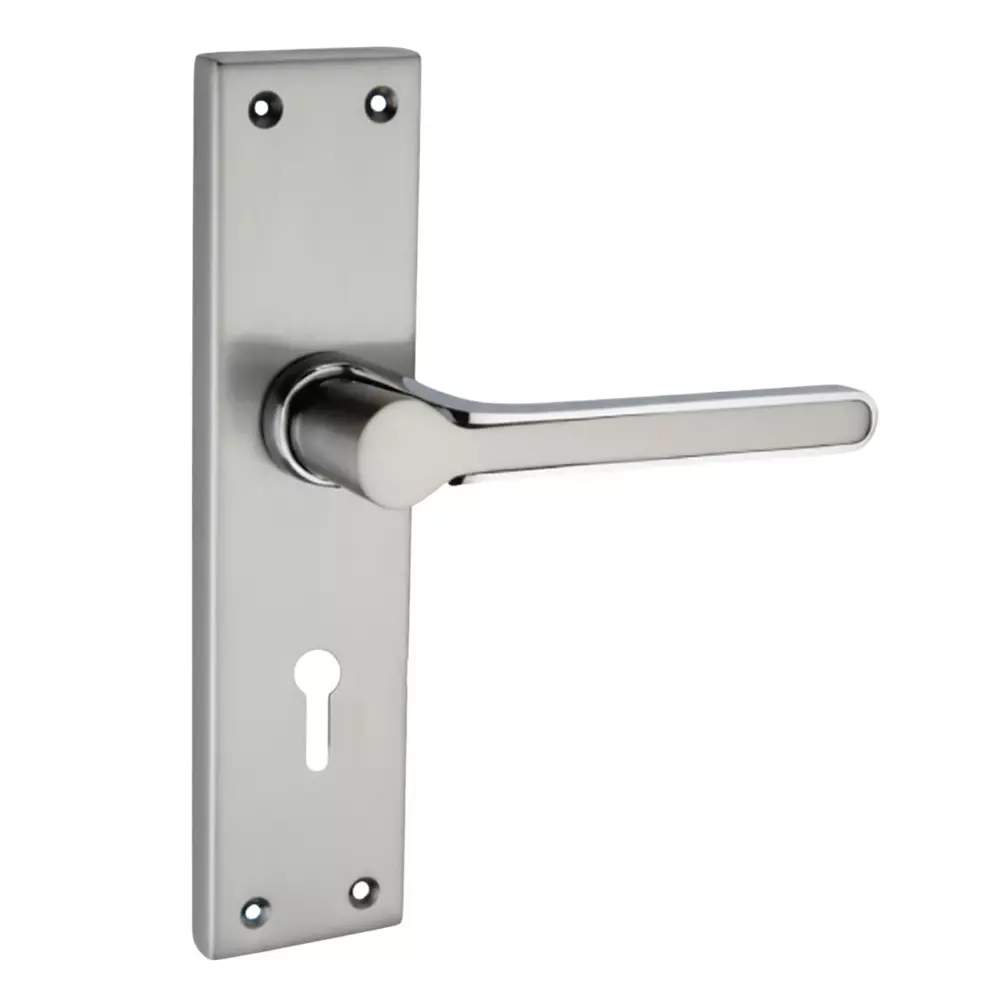 Harrison FERRARI Right Hand Side Door Handle White Metal 200 mm Plate Size CP Matt Finish, 93550