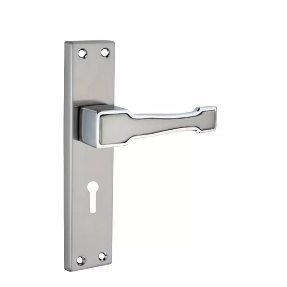 Harrison TESLA Right Hand Side Door Handle White Metal 200 mm Plate Size CP Matt Finish, 11500