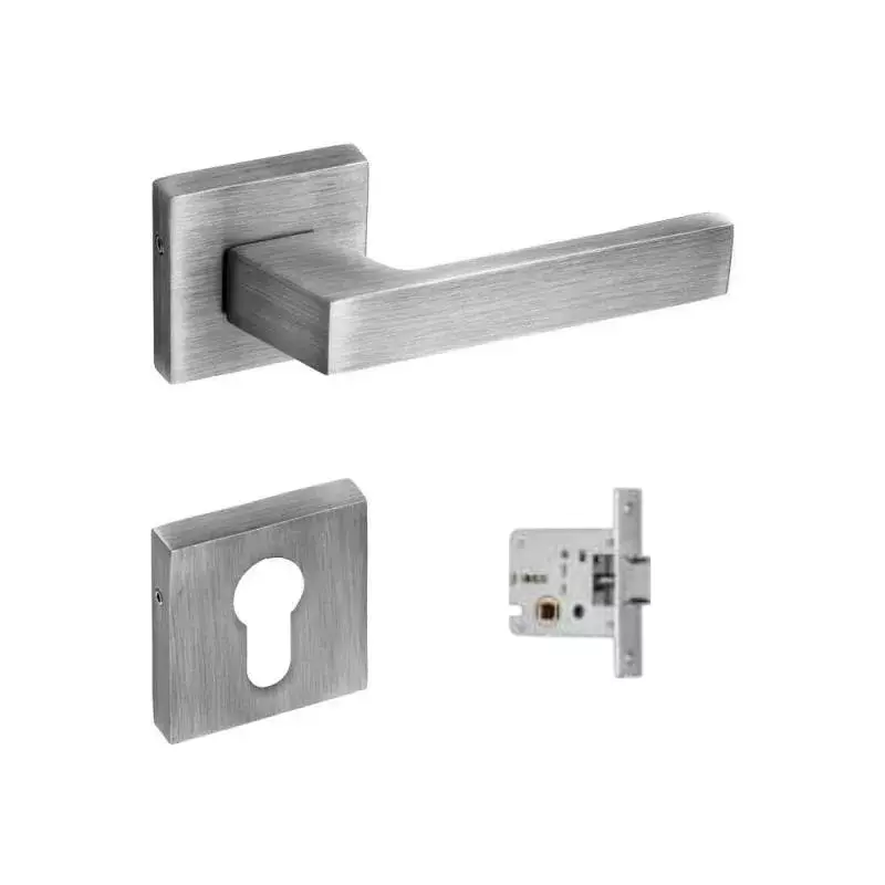 OZONE Aries Series HORIZON 45x85 mm Mortise Handle for Bathroom High-Quality Zinc Alloy Satin Nickel Finish, OZH-ARI-HOR BT RS SN