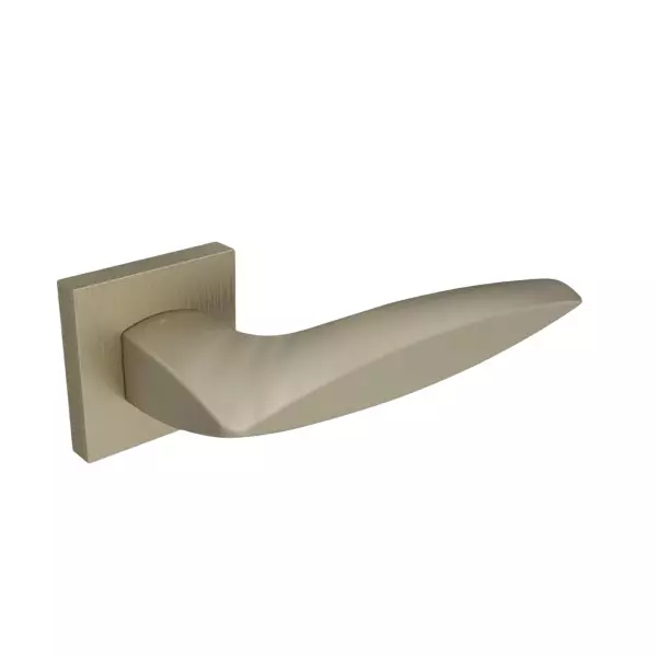 Hafele Left or Right Lever Door Handle Brass On Square Rose With Euro Profile Cylinder Escutcheon Antique Brass Finish, 900.99.371