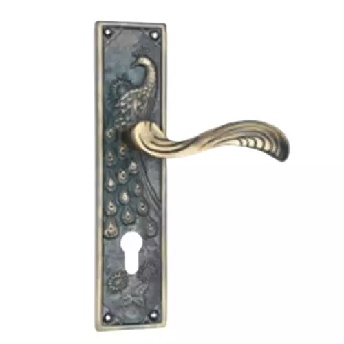 Tasa Mortise Handle White Metal Stainless Steel Finish, Q-38