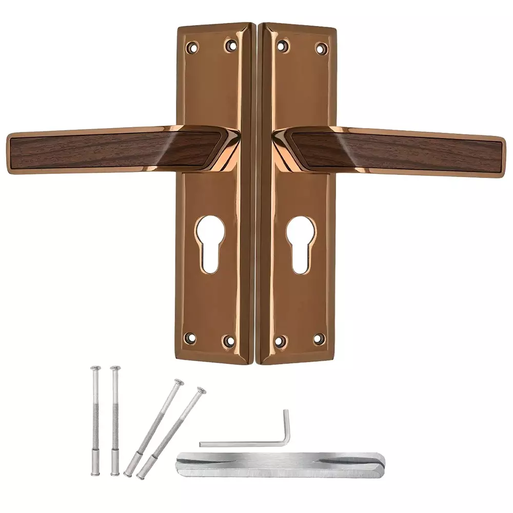 Magmus Mortise Handle Set Brass PVD Rose Gold / Qubic Finish (SJ - 375), 200501375.5109