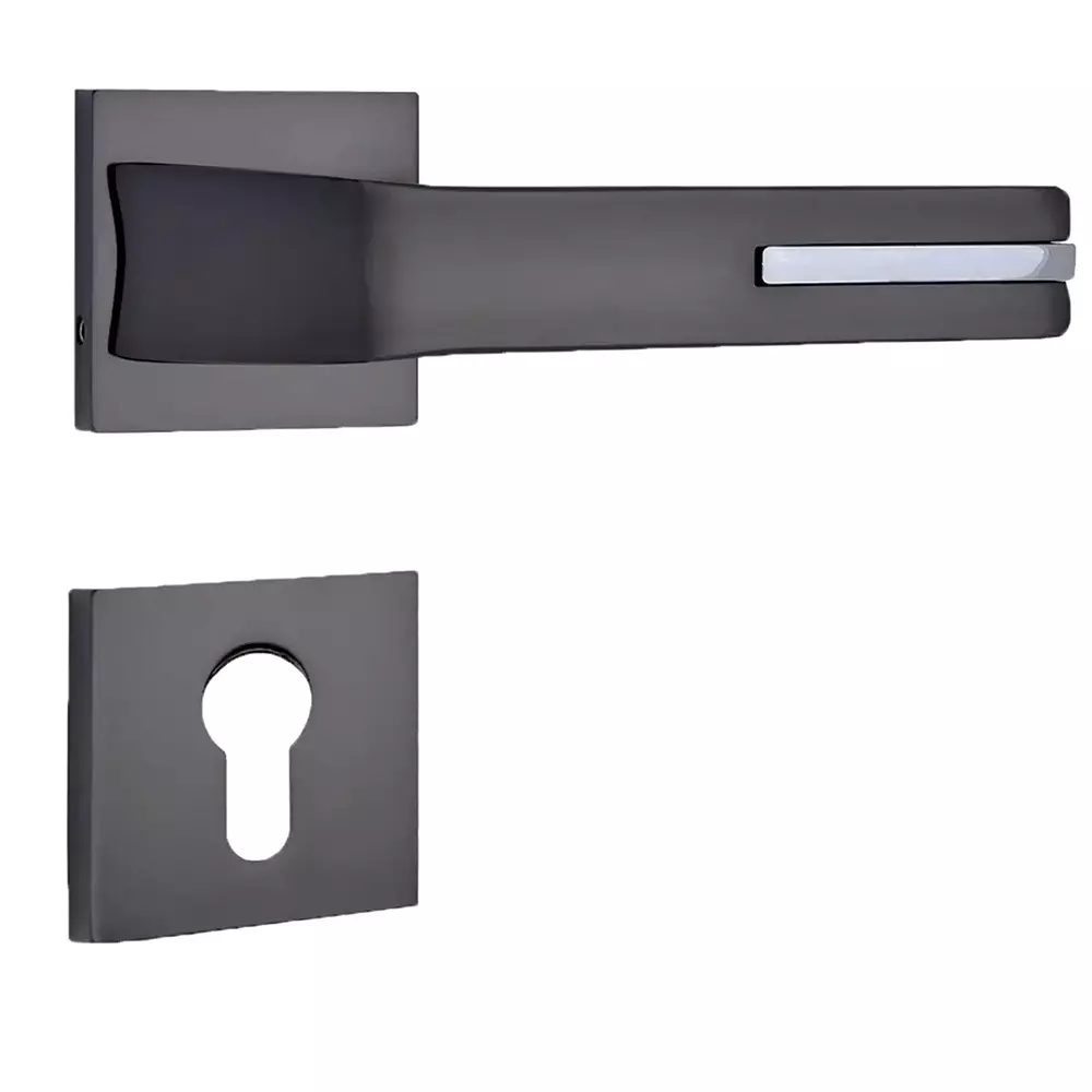 Magmus Mortise Handle Set Brass Satin Black / Chrome Finish (SJ - 300), 300501300.0813