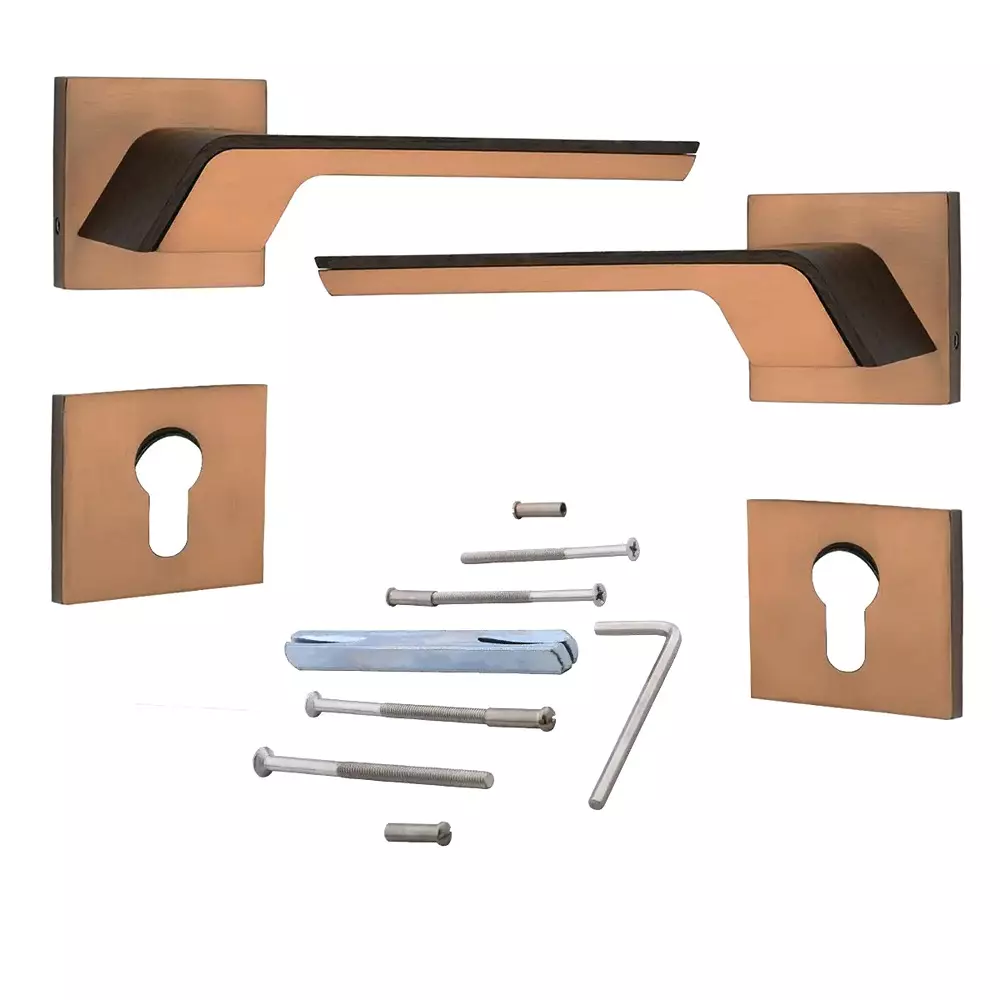 Magmus Mortise Handle Set Brass Rose Gold / Qubic Finish (SJ - 308), 300501308.3209