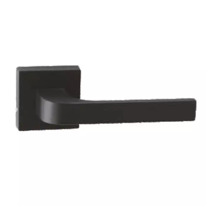 Europa Mortise Handle Rose Zinc Matte Black Finish, MHZR6S6MB