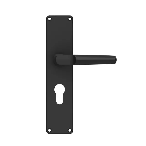 Godrej Door Handle Set 2C EM 01 Matte Black 200 mm, 7755