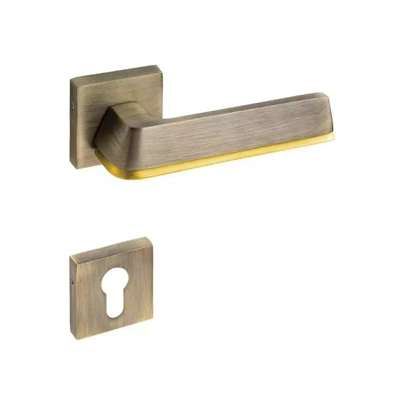 OZONE Delta Series Mortise Handle 45x85 mm High-Quality Zinc Alloy Antique Brass Gold Finish, OZH-ARI-DEL RS ANTIQUE BRASS GOLD