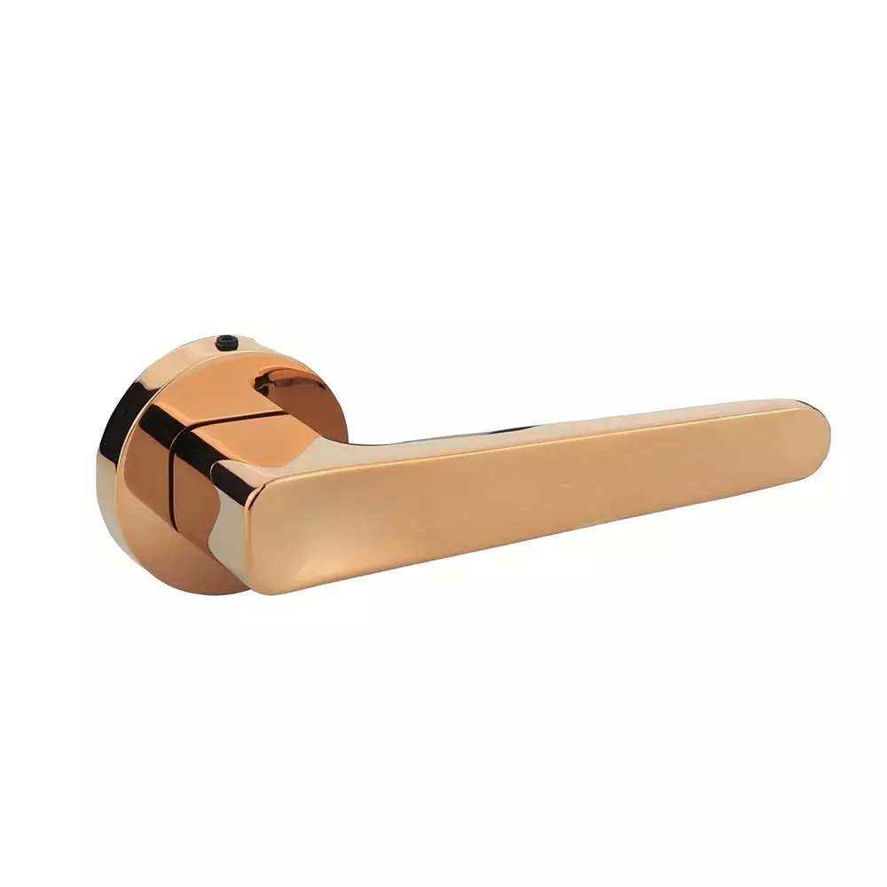 Quba Platini Door Handle Zinc Alloy RG Finish, Q 5004