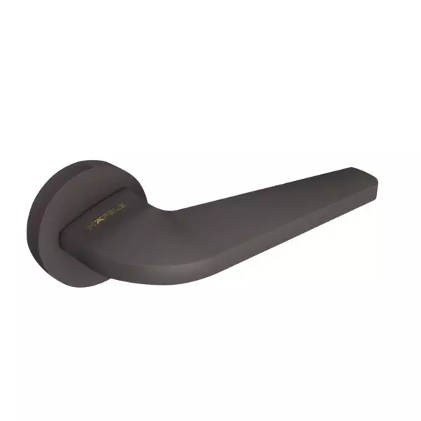 Hafele Left or Right Lever Door Handle Brass On Square Rose With Euro Profile Cylinder Escutcheon Anthracite Finish, 900.99.369
