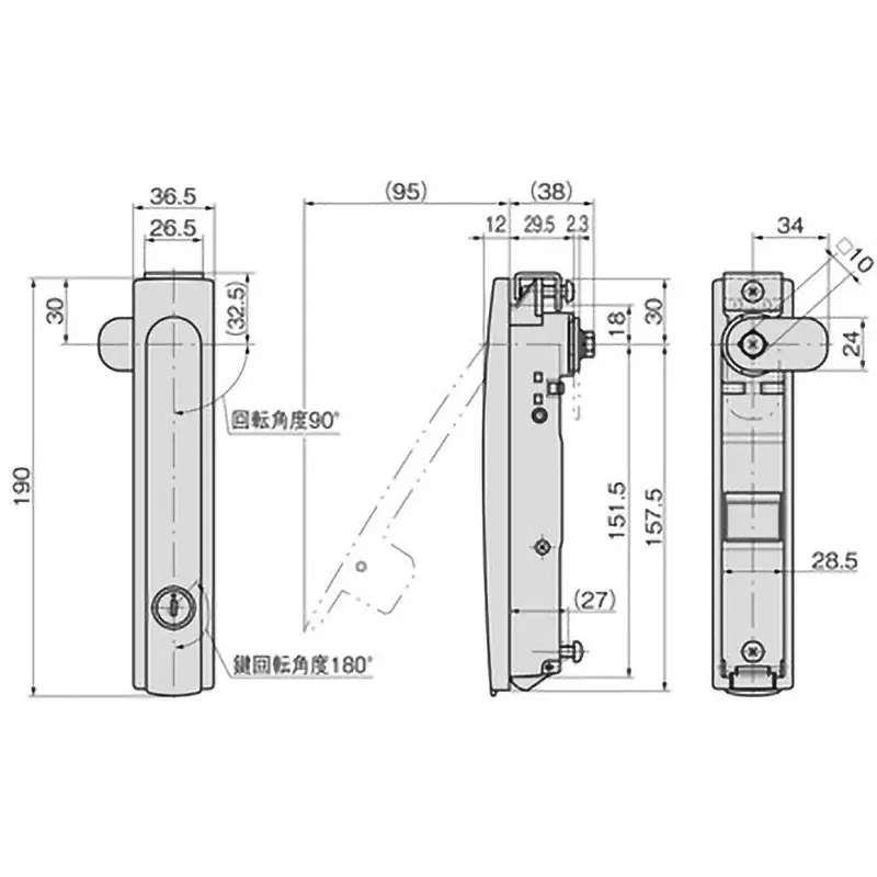 TAKIGEN Flat Handle Plastic 0.8-2.3 mm Workpiece Thickness 288 g, AP-467 Different Key (TAK70)