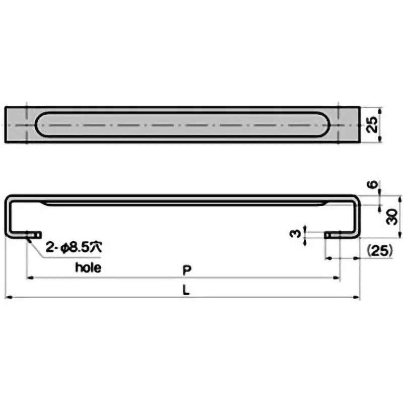 TAKIGEN Square Type 4 Handle Chrome Plating 120 g, A-125-3