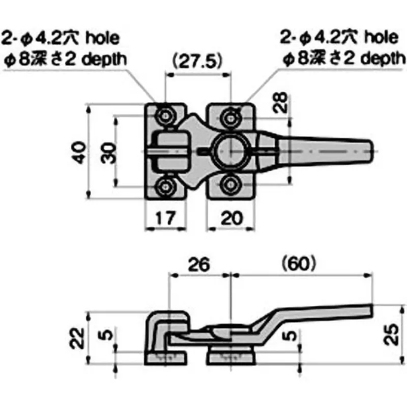 TAKIGEN Sealing Handle Polyacetal 23 g, FA-110N