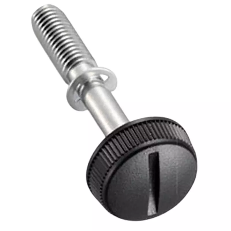 TAKIGEN Foot Length Knurl Knob (M4 X L1 = 27 X L2 = 17) ABS Resin, AP-176-9-Black