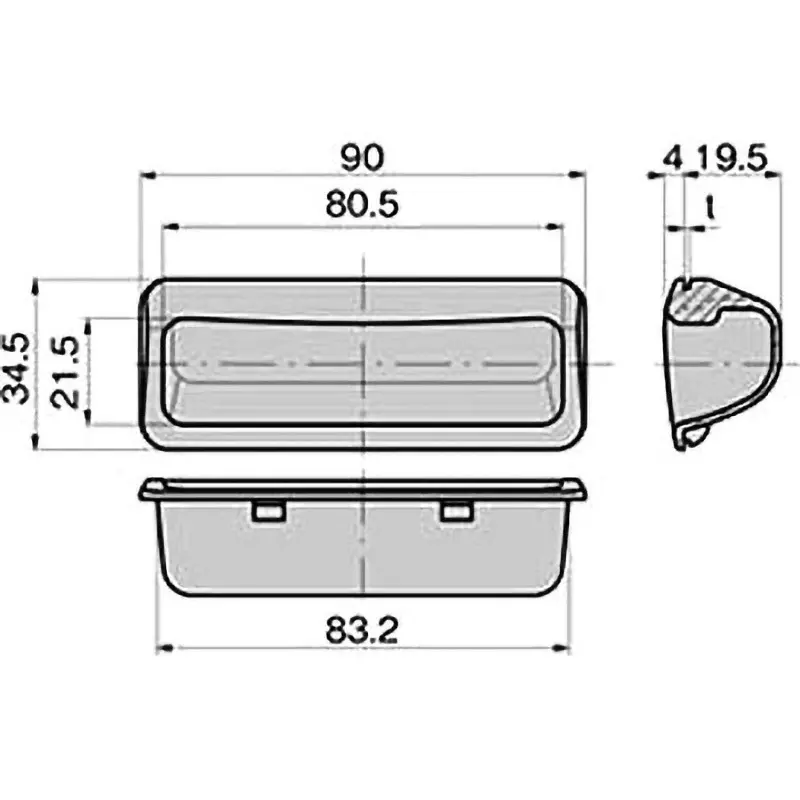 TAKIGEN Lift Up Handle ABS Resin Cream, AP-198-1-Cream