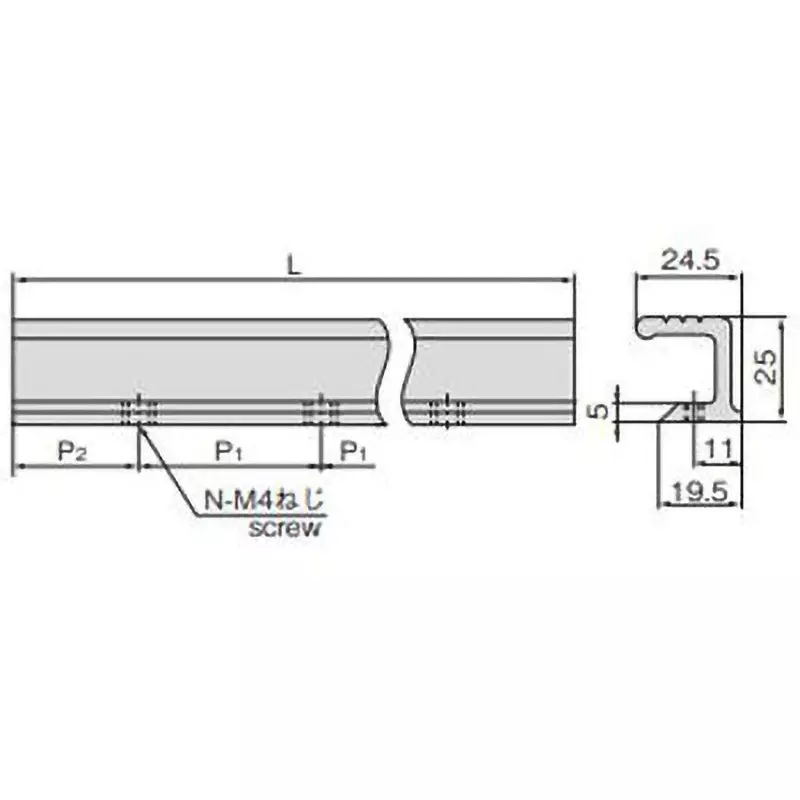 TAKIGEN Square Aluminum Handle Silver Anodized 450 g, A-190-3-11