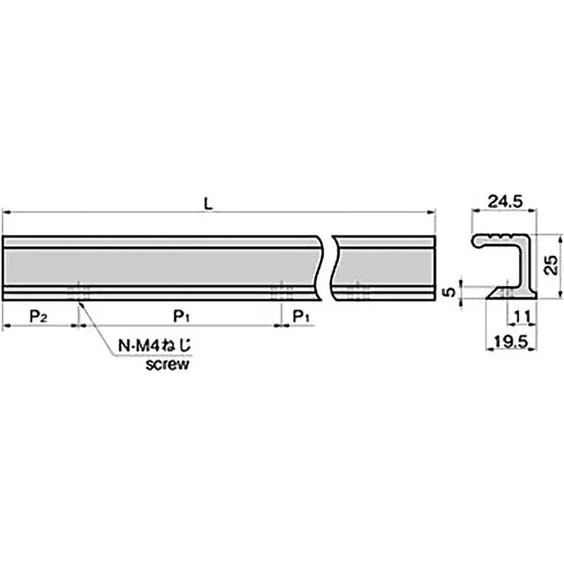 TAKIGEN Square Aluminum Handle Silver Anodized 125 g, A-190-3-4