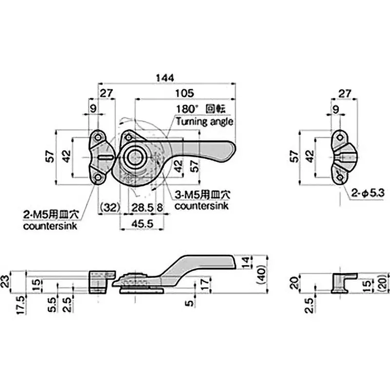 TAKIGEN Titanium Sealing Handle Press Type, FA-2114-13-R