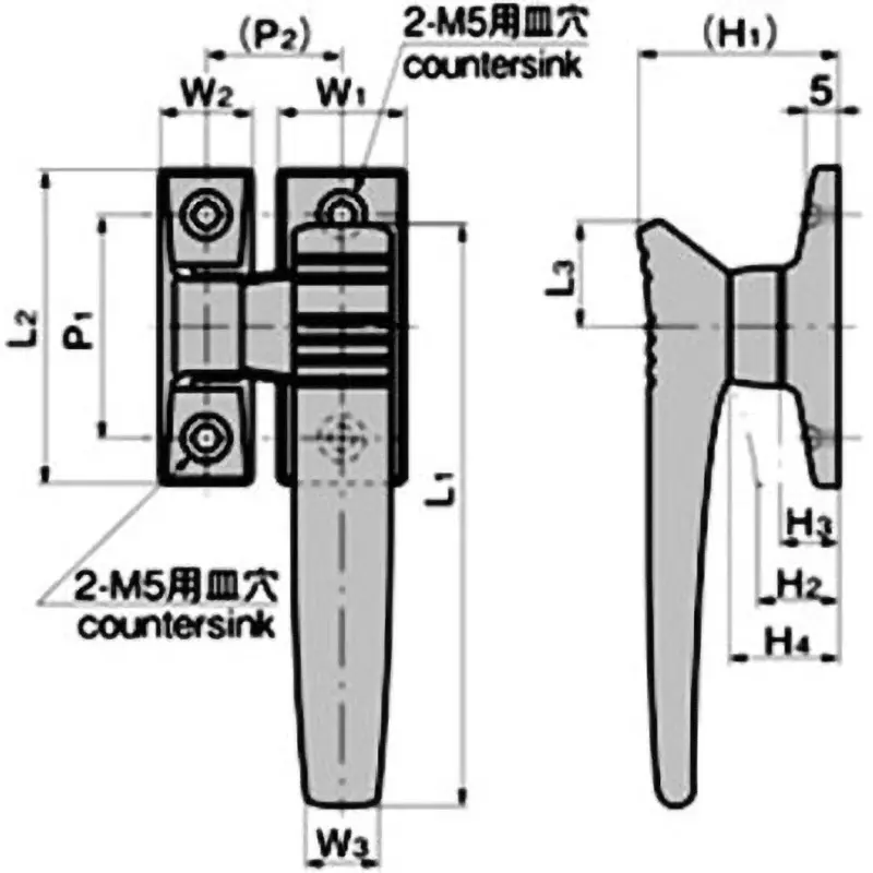 TAKIGEN Sealed Handle Zinc Alloy Satellite Chrome Plating 185 g, FA-118-3