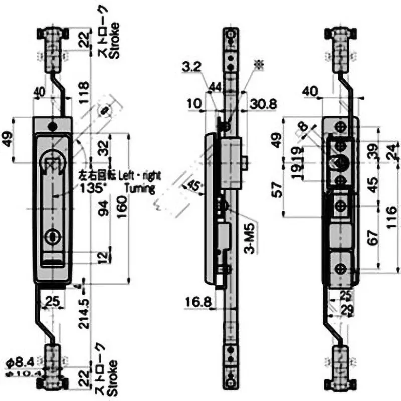 TAKIGEN Waterproof Flat Handle with Rod Controller 760 g, AC-100-E(#0200)