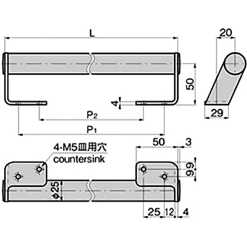 TAKIGEN Stainless Steel Handle Electrolytic Polishing, A-1236-1-TMP
