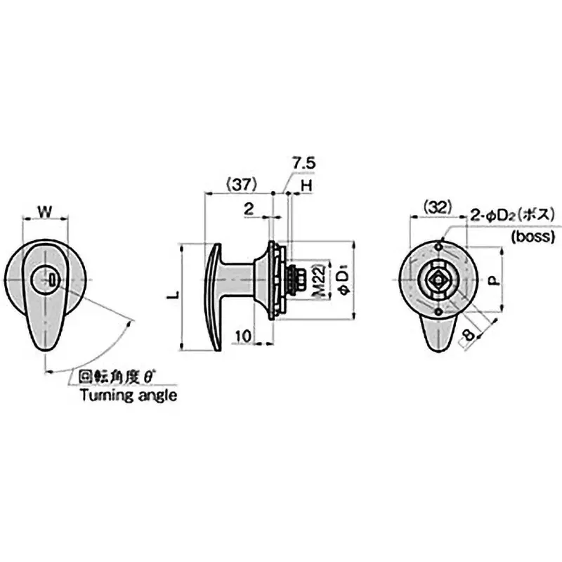 TAKIGEN Oval Handle Zinc Alloy Chrome Plating 140 g, A-19-1-1(TAK60)