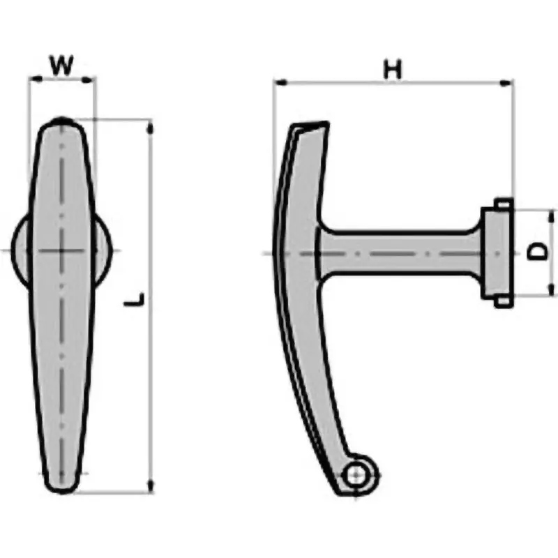 TAKIGEN Rotary Lock Insertion and Removal Handle Stainless Steel 130 g, A-314-1-H