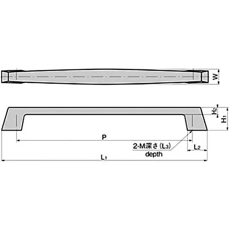 TAKIGEN Square Type 7 Handle ABS Resin 147N Working Load 35 g, AP-173-15-Gray