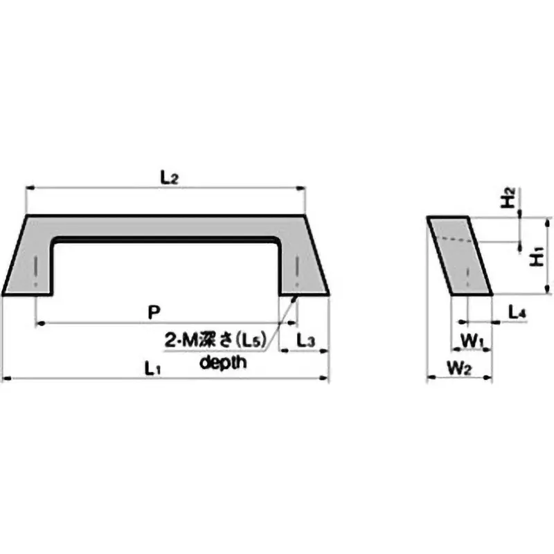 TAKIGEN Tapered Square Handle Zinc Alloy Chrome Plating (MZCR) 75 g, A-43-1