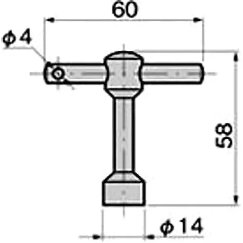 TAKIGEN Manhole Lock Operation Handle Stainless Steel, C-1269-AH