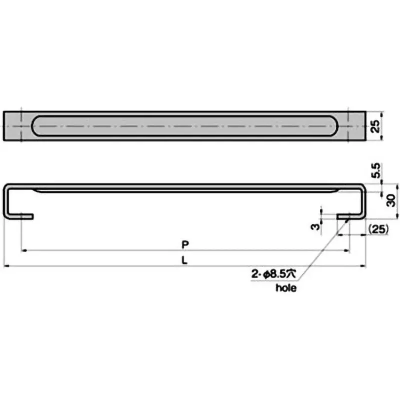 TAKIGEN Stainless Steel Square Handle 185 g, A-1042-D-3