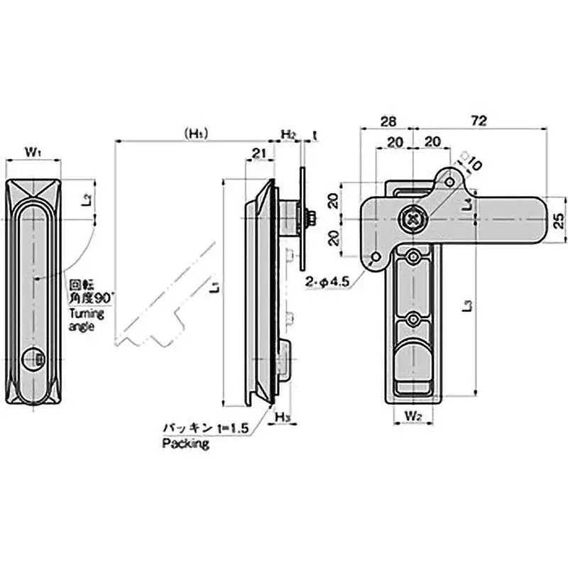 TAKIGEN Waterproof Flat Handle 400 g, A-484-B-2(TAK60)