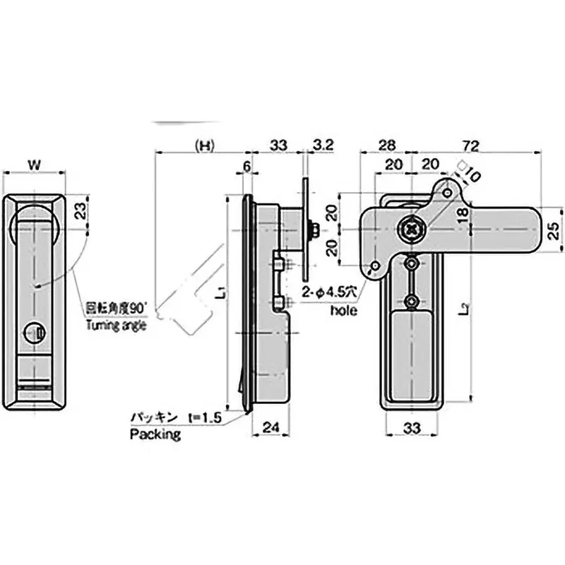 TAKIGEN Waterproof Flat Handle 700 g, A-496-2(TAK60)