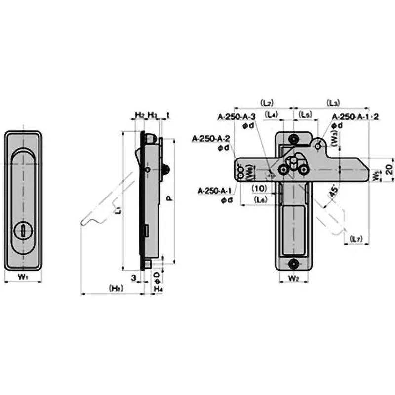 TAKIGEN Plane Handle Zinc Alloy 360 g, A-250-A-1-1(#0200) with new AB clasp